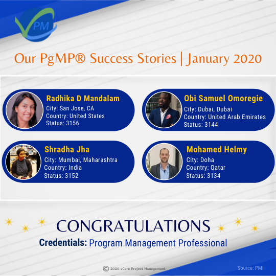 Our PgMP® Success Stories | January 2020
