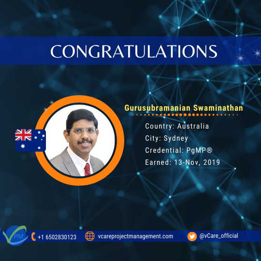 Congratulations to Gurusubramanian Swaminathan