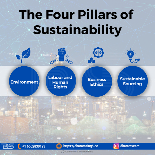 Explore the four pillars of sustainability: Environment, Labour and Human Rights, Business Ethics, and Sustainable Sourcing. Learn how these principles guide businesses toward more ethical, equitable, and environmentally friendly practices.