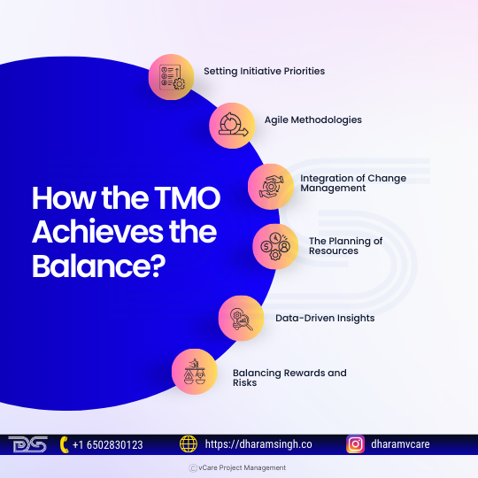 The TMO balances sustainability and speed by prioritizing initiatives, using agile methodologies, integrating change management, planning resources, leveraging data insights, and balancing rewards and risks for successful transformation.