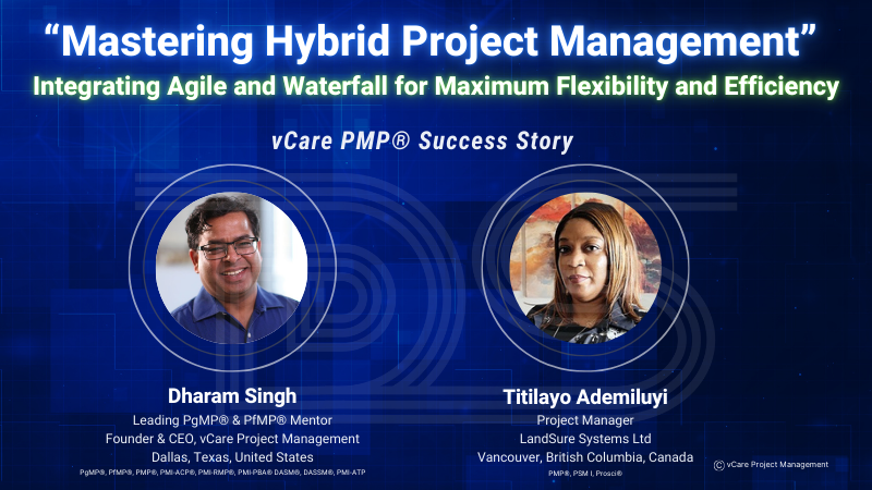 Hybrid Project Management Webinar | Agile & Waterfall Integration for Success | vCare | PMI | PDU