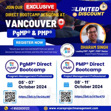 Exclusive PgMP & PMP boot camps in Vancouver this October—Advance your career with expert training.