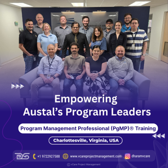 Austal USA program leaders attending PgMP Bootcamp by vCare Project Management – May 2025