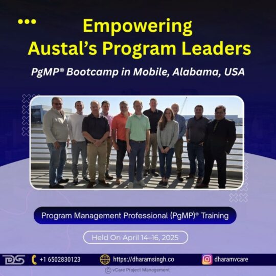 Program leaders at Austal USA participating in a PgMP Bootcamp to enhance strategic leadership capabilities in the defense sector.