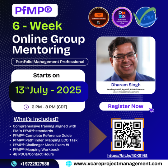 PfMP Online Mentoring Program Poster – Starts 13 July 2025 with Dharam Singh