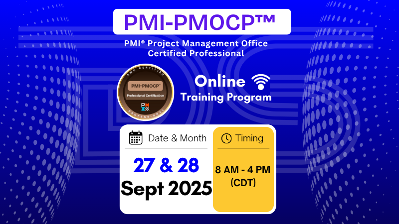PMI-PMOCP Online Training – 27–28 September 2025 with Dharam Singh | PMO Leadership Certification